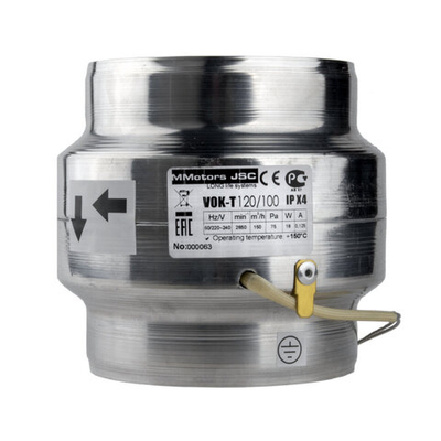 Высокотемпературный жаростойкий вентилятор ВOK 120/100 Т 150 м³/час