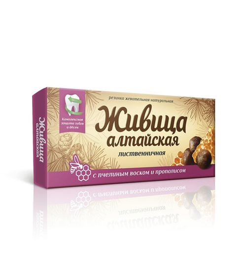 Смолка Живица "Алтайская" с пчелиным воском и прополисом, блистер 4*0,8г, в инд.уп.