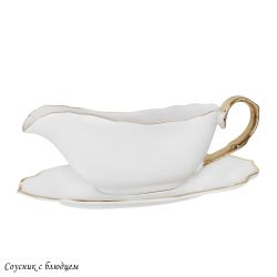 Lenardi 205-586 Соусник с блюдцем MAGNOLIA GOLD в под.уп.(х18)Фарфор