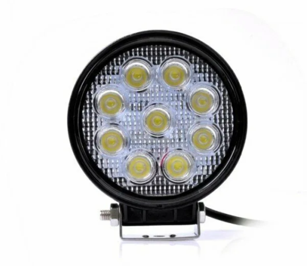 Прожектор LED -круг  27W (110*35) 9SMD 1150Lm 6000К 9-36v (шт) G0006-35мм/GZ003