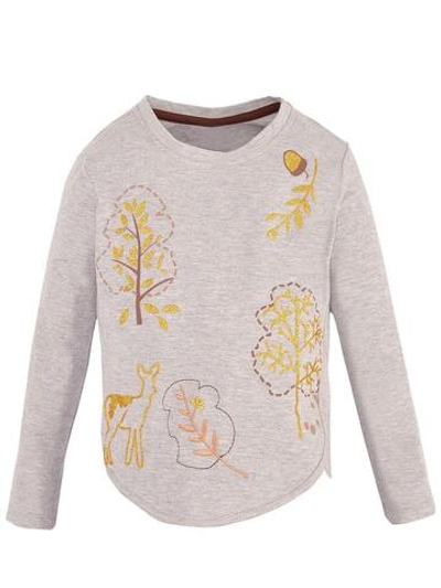 Лонгслив д/дев,серый,р.122,Bonito,OP365