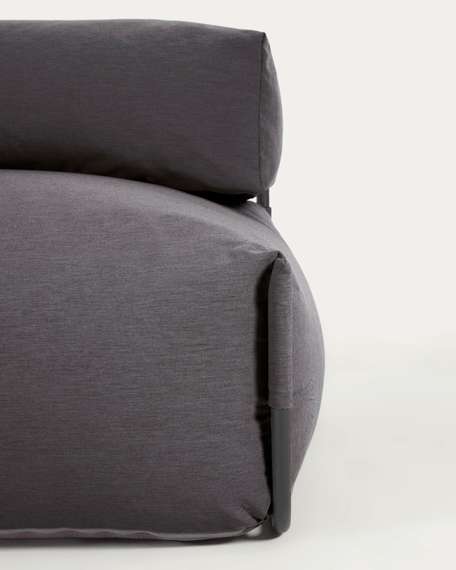 Кресло уличное Square для модульного дивана черное