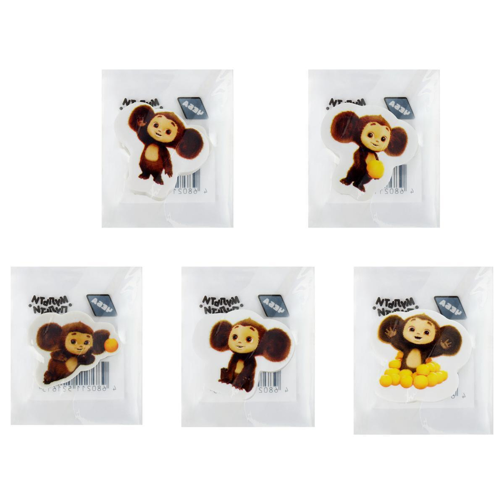 Ластик фигурный, ассорти "Чебурашка" (Мульти-Пульти)