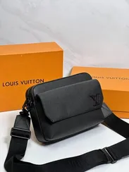 Мужской мессенджер Louis Vuitton Fastline из яловой кожи, черный
