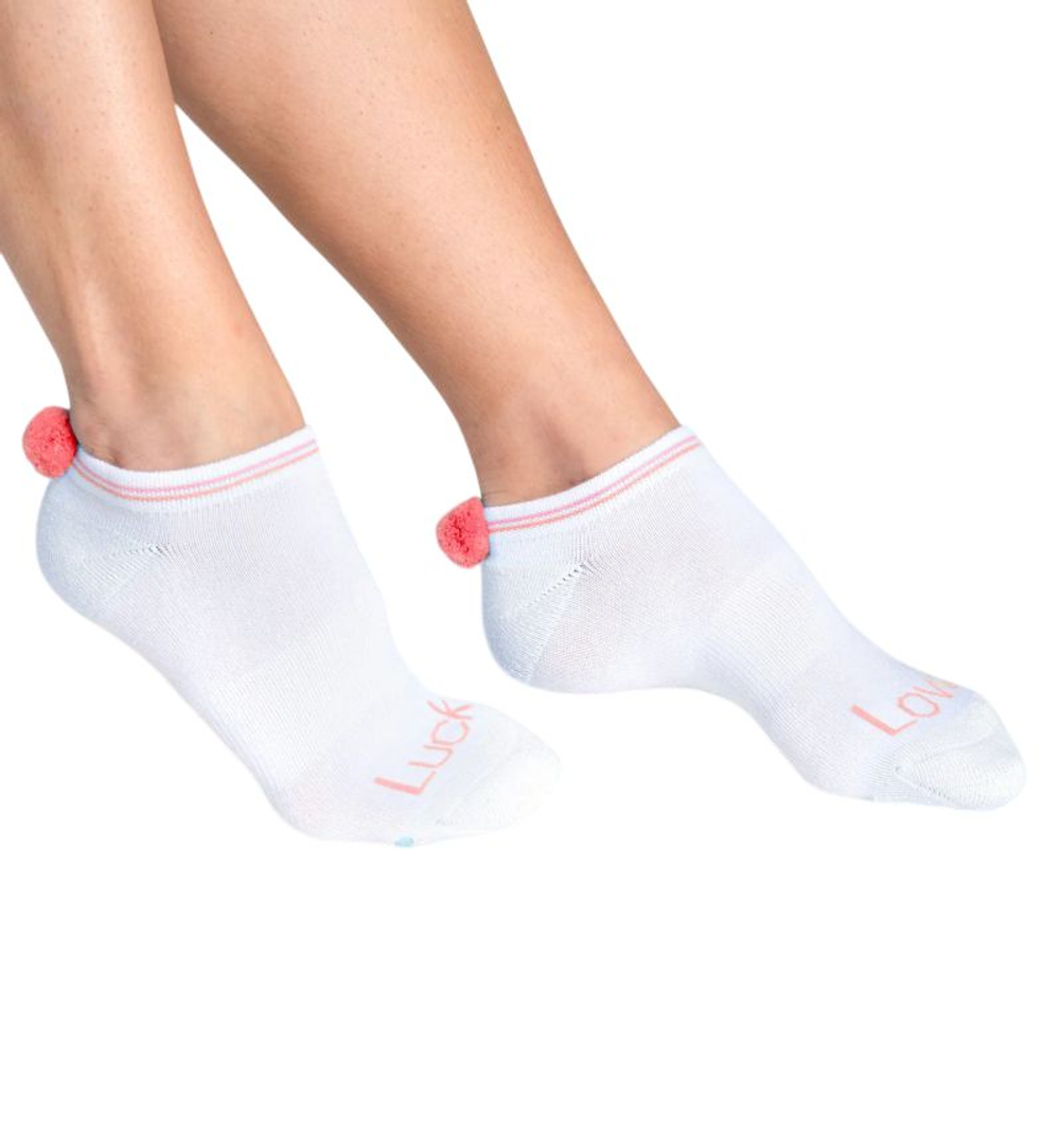 Теннисные носки Lucky in Love Got The Blues Low Cut 2P - white/hot lava