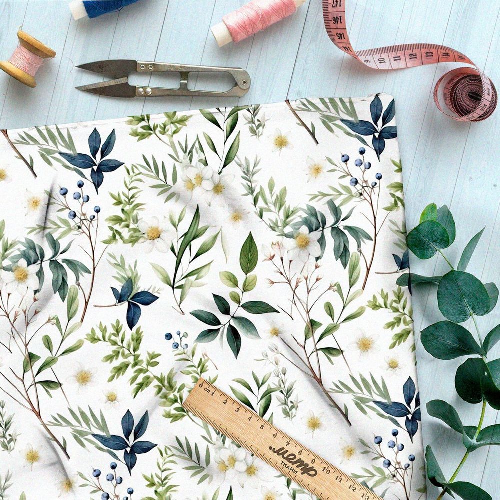 Ткань премиум бифлекс луговое разнообразие