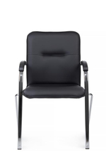 Стул Riva Самба с пластиковыми подлокотниками SMB-03H Хром гальв. Черный