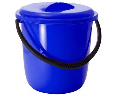 Ведро Spin&Clean Rock n Roll с крышкой полипропилен серый 12л