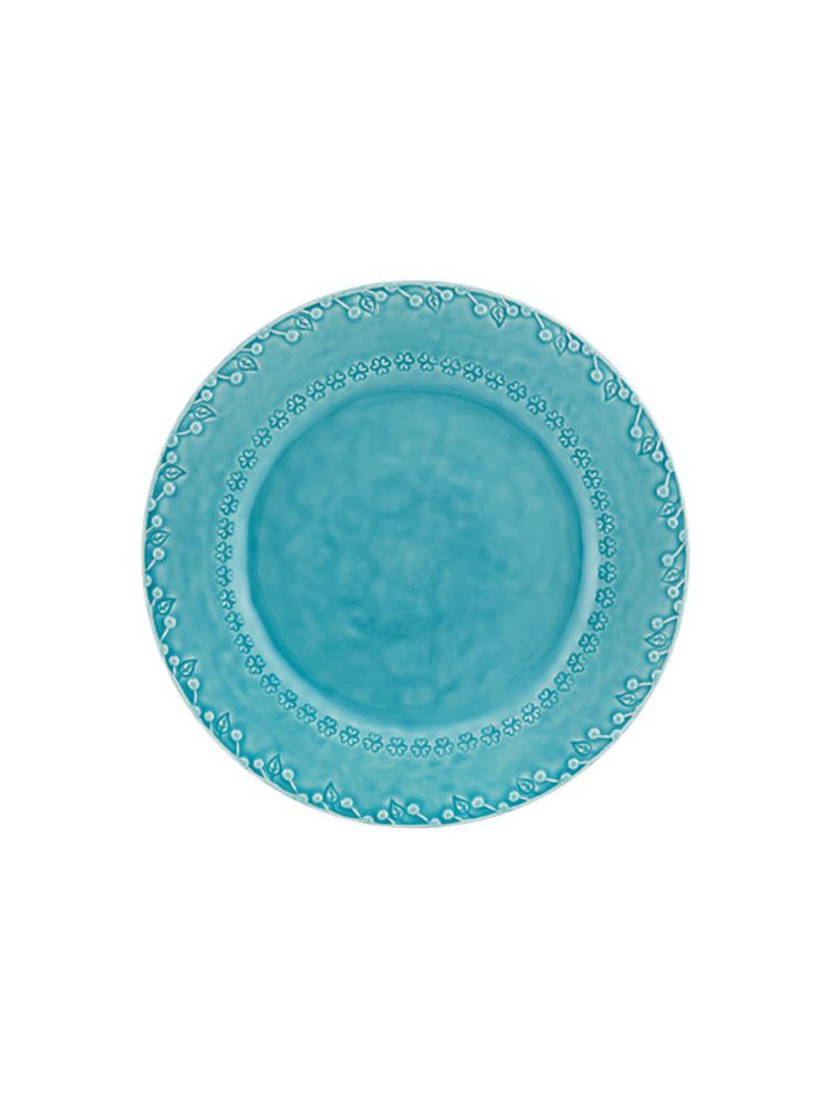 Тарелка обеденная Bordallo Pinheiro Flora синяя (29 см)