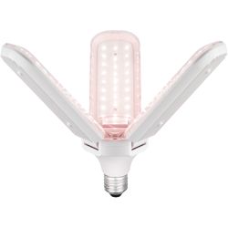 Фитолампа для растений светодиодная ЭРА GREEN LINE ФИТО-30W-PL-E27-GR 3-х лепестковая красно-синего спектра 30 Вт Е27 | Фитолампы Е27