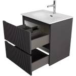 Тумба с раковиной BelBagno UNO-MINI 60 темно-серая матовая