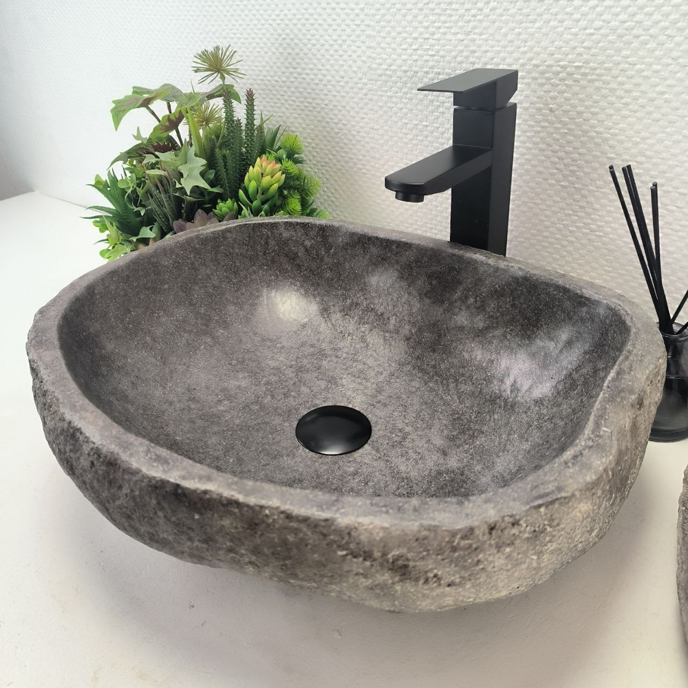 Раковина из речного камня RS-63671 (47*40*15) 0122