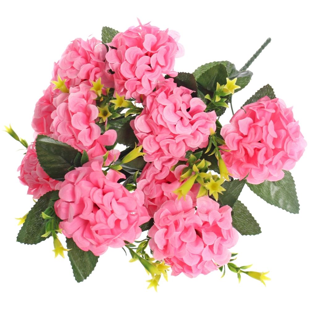 Искусственные цветы «Цветочная мелодия» Гортензии 40см 10 цветков розовые