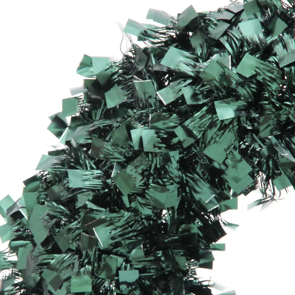 Венок декоративный TINSEL «Изящное сияние» 38 см, Изумруд