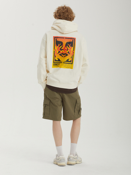 Мужская Толстовка Obey Icon Stencil Flame