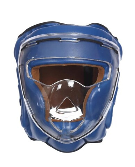 Шлем для единоборств с пластиковой маской ISA синий
