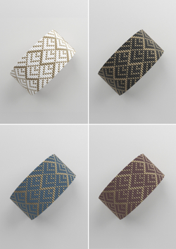 Схема LOOM, Схема браслета на станке, узор из Miyuki Delica 11/0, файл PDF, №377L