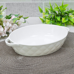 Блюдо для запекания 25,5см овальное "Bianco", фарфор