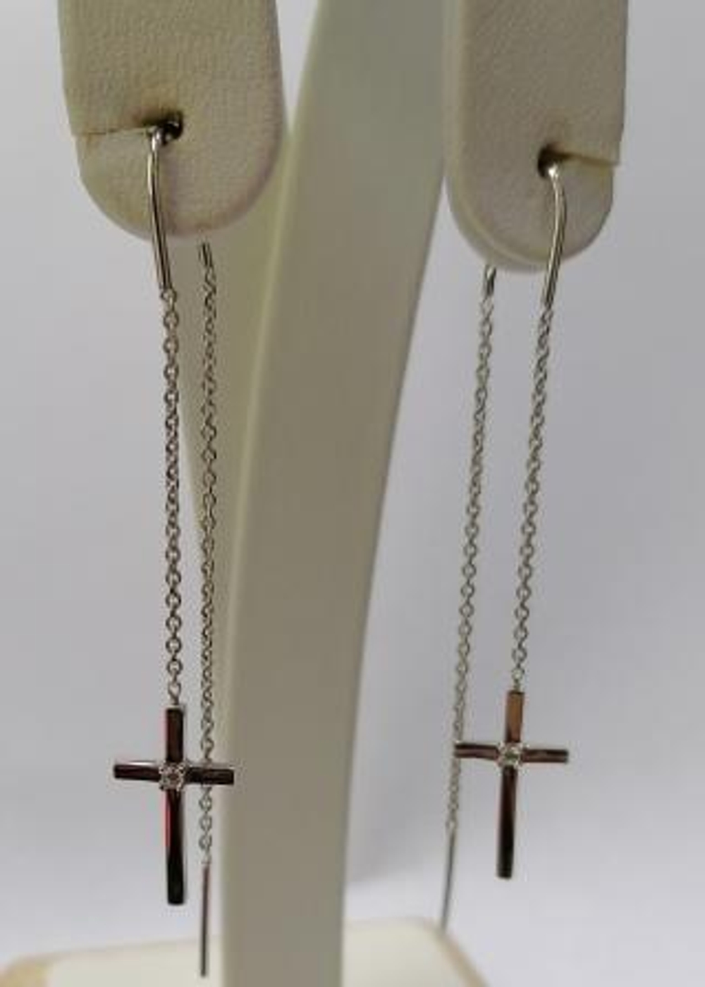 Серьги из золота с фианитами