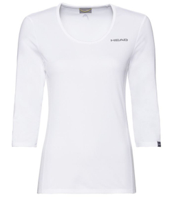 Женская футболка теннисная Head Club Tech 3/4 Shirt W - white