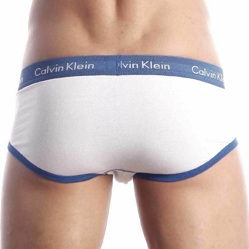 Мужские трусы брифы Calvin Klein 365 White Blue Brief