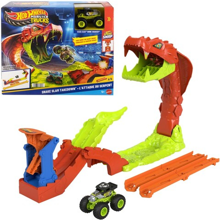 Hot Wheels Monster Trucks - Гоночная трасса НОКАУТ ЗМЕЯ + машина JJN44