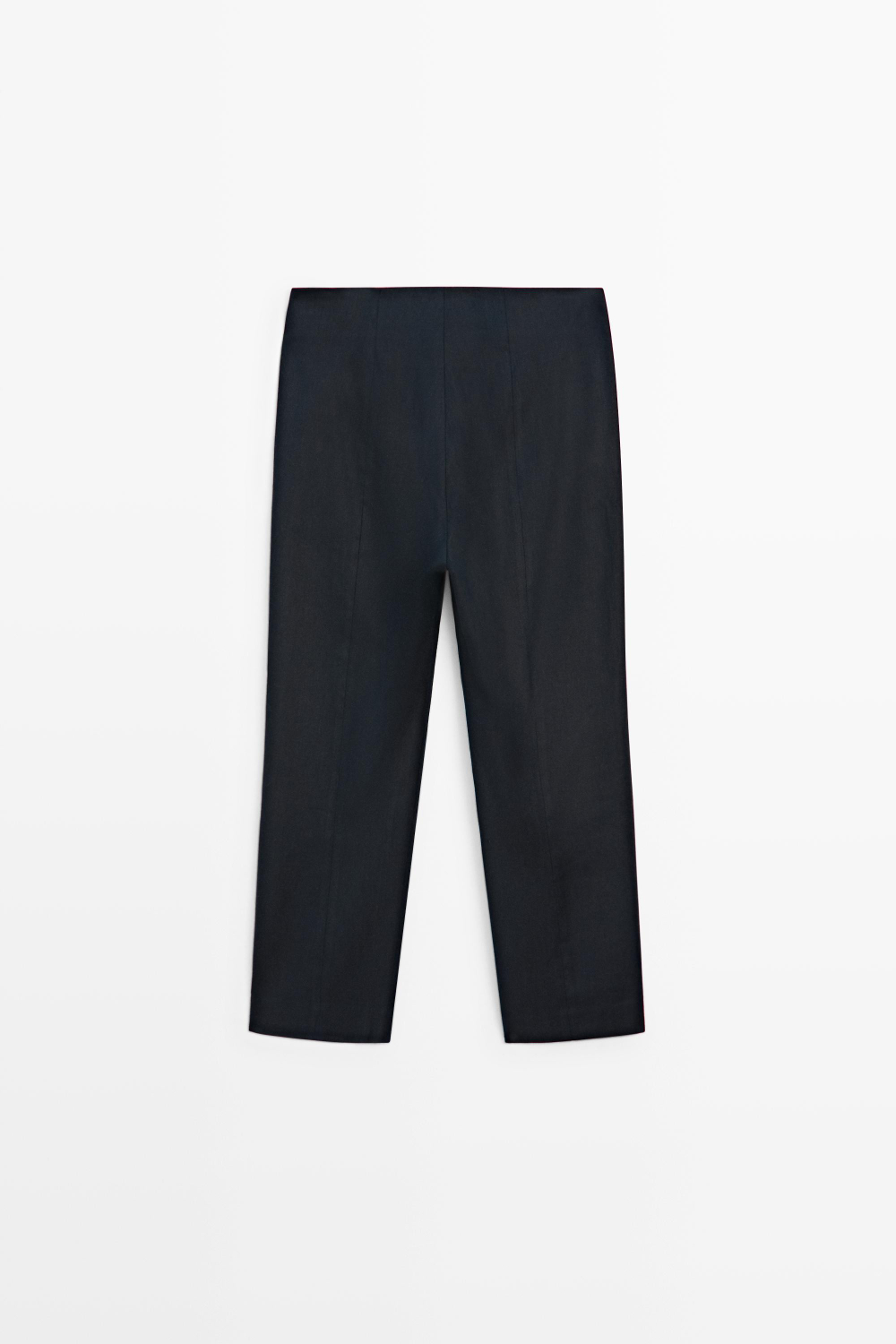Massimo Dutti Легкие льняные брюки, темно-синий