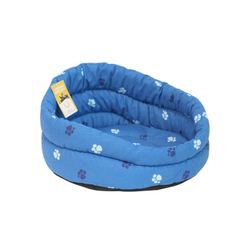 Моськи-Авоськи Лежанка круглая стёганая с подушкой, 47,5х47,5х21,5 см, цвет синий