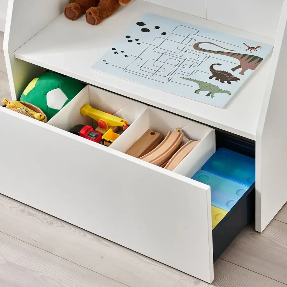Стеллаж детский - IKEA BERGIG, 80x43x101 см, белый, БЕРГИГ ИКЕА