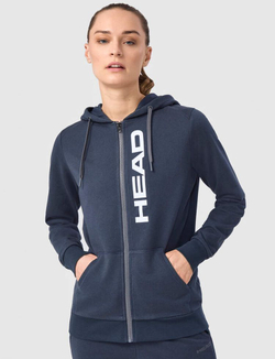 Женская Кофта теннисная Head Club Original Hoodie FZ - небесный