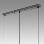 8101/3A COMFI LN25 325 черный/бронза металл/стекло Подвес Е14 3*40W 220V ISHA