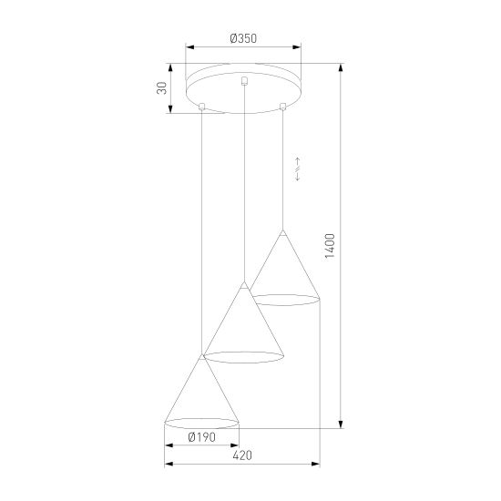 10012 / подвесной светильник / Cono