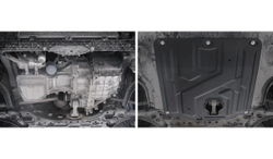 Защита картера и КПП AutoMax для Hyundai Elantra AD (V - 1.6; 2.0) 2016-2020/Hyundai i30 III (V - 1.4T; 1.6) 2017-2020/Kia Ceed III универсал (V - 1.4 (100 л.с.); 1.6 (128 л.с.)) 2018-2021/Kia Ceed III хэтчбек, универсал (V - 1.4 (140 л.с.)) АКПП 2018-2021/Kia Ceed III хэтчбек (V - 1.6 (128 л.с.)) 2018-2021/Kia Ceed III рестайлинг хэтчбек, универсал (V - 1.5T; 1.6) 2021-н.в./Kia Cerato IV (V - 1.6; 2.0) 2018-2021/Kia XCeed (V - 1.6) 2020-н.в., сталь 1.4 мм, с крепежом, штампованная, AM.2382.1