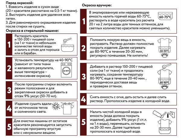 Краситель для ткани 20 г, темно-коричневый, Vista-Artista KRG
