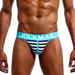 Мужские трусы танга голубые JOCKMAIL JM3027-17