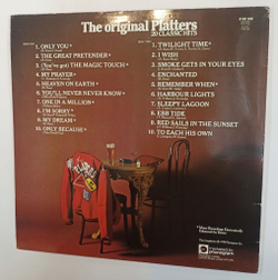 Винтажная виниловая пластинка LP The Original Platters 20 Classic Hits (UK 1978)