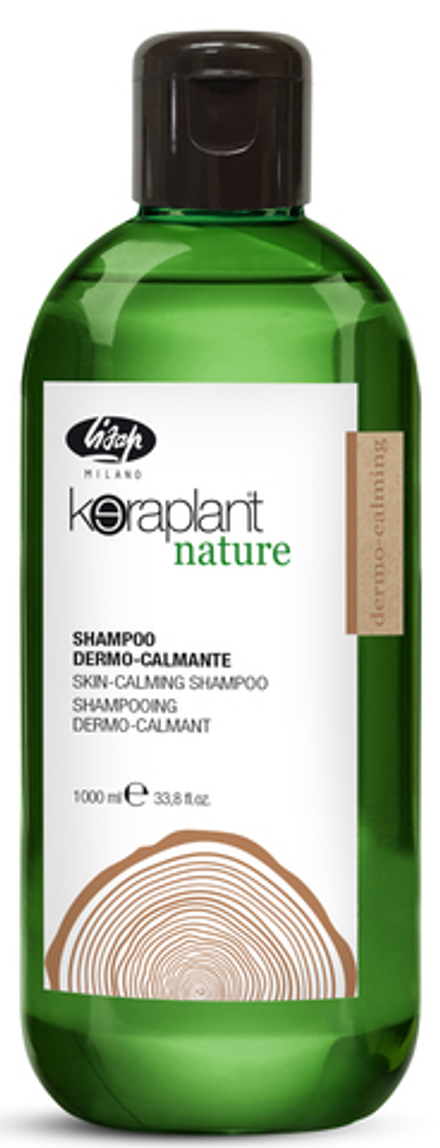 Успокаивающий шампунь для чувствительной кожи головы - Lisap Keraplant Nature Skin-Calming Shampoo 1000 мл