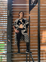 Леггинсы с фактурным  узором, черные | Dikovina