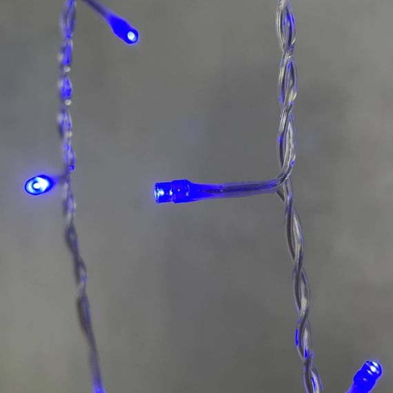 Светодиодная бахрома 4,9*0,5 м., 240 синих LED ламп, прозрачный провод ПВХ, Beauty Led (PIL240-10-2B)