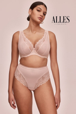 Трусики-стринг с высокой талией Glow (Размер: 36) (Цвет: пудровый)