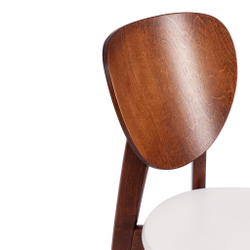 Стул DIAMANTE жесткое сидение бук, 42 х 42 х 85 см, коричневый / белый (Комплект из 2 шт.)