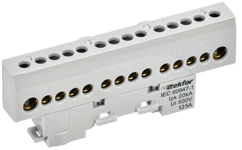 Шина L &quot;фаза&quot; изол. на универс. держ. 8х12-14-Ср TEKFOR IEK TF-NN20-14-KL-K03