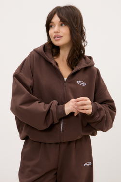 Худи ZIP 04, трюфельное