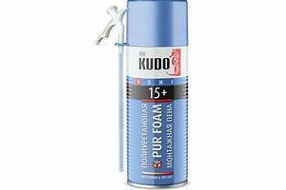 Пена монтажная бытовая HOME 15+ 520мл 1 л KUDO