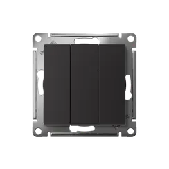 Выключатель 3-кл. СП AtlasDesign 10А IP20 (сх. 1+1+1) 10AX механизм карбон SE ATN001031