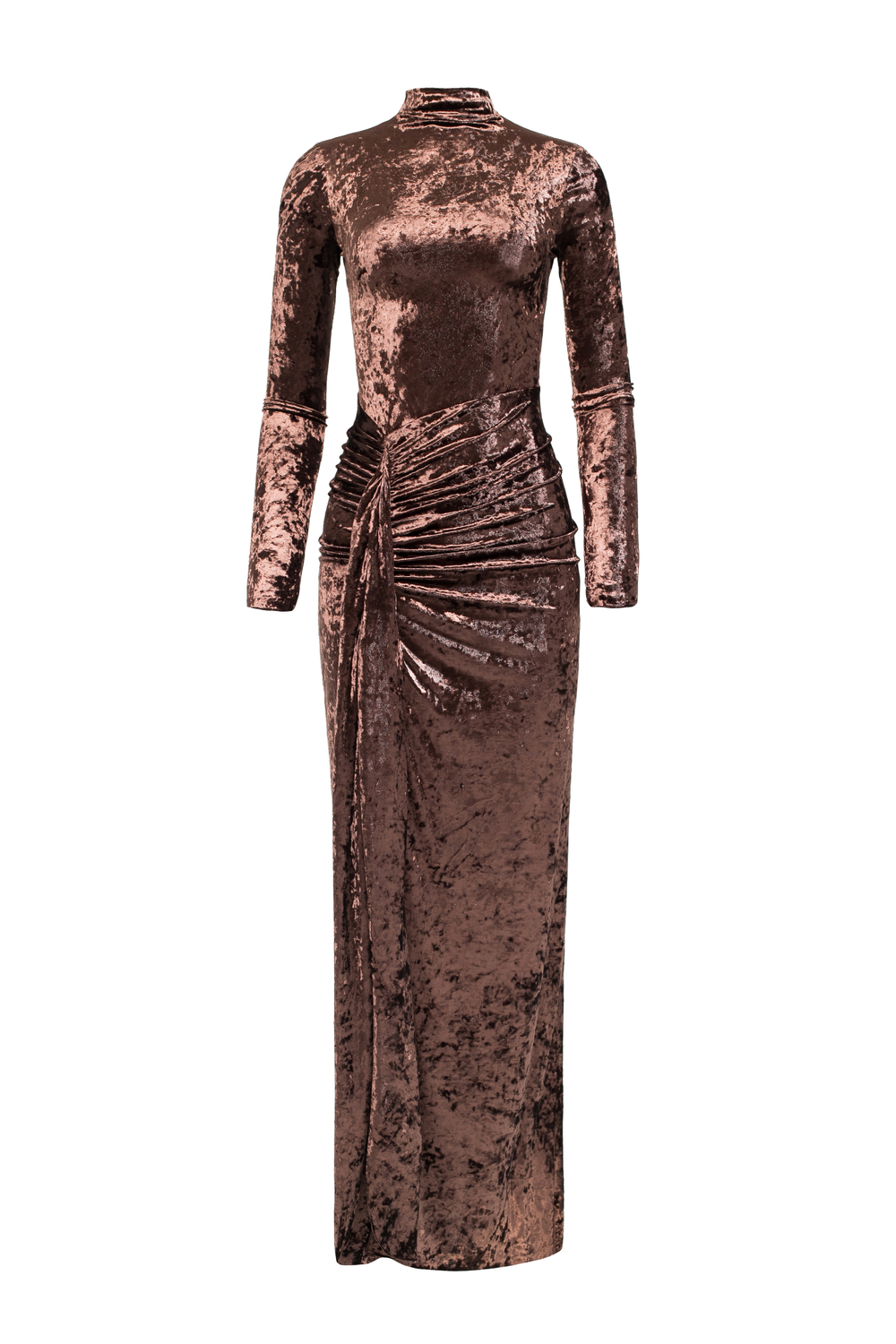 «SCULPTING velvet dress» Платье из эластичного бархата с разрезом.