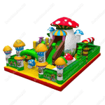 Коммерческий надувной батут "Грибная поляна" 10*6*5.5 м