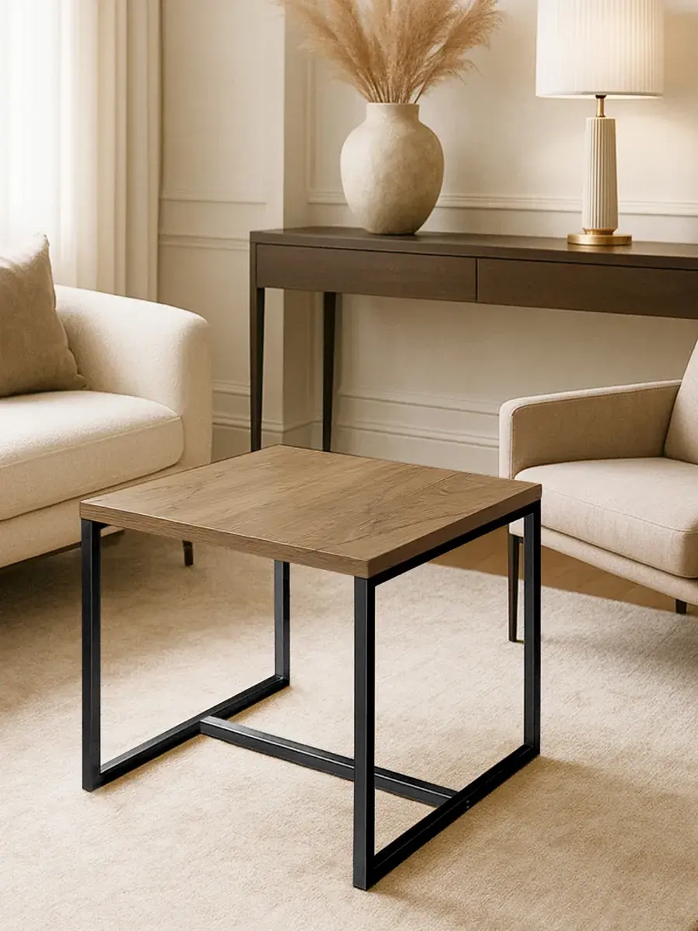 Компактный журнальный стол Куб - ЧД - ЛДСП в ПВХ