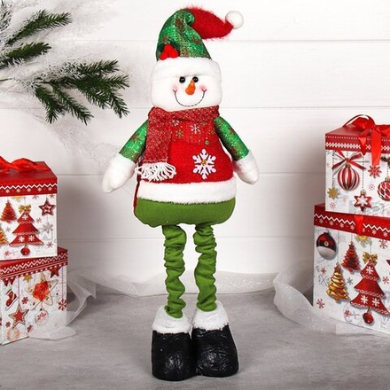 Новогоднее украшение Снеговик на телескопических ножках 40/70см / HS2022 /уп 36/