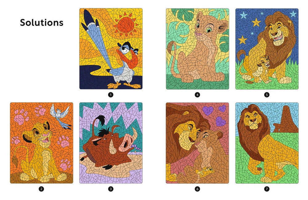 Disney Coloriages mysteres - THE LION KING / Король Лев . Волшебная книга-раскраска - Дисней / 9782017274124